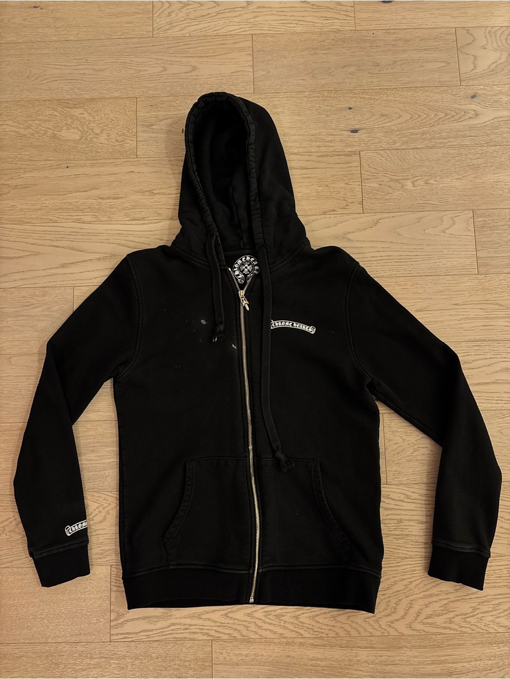 Chrome Hearts Women’s Black Zip Hoodie With Thermal Lining